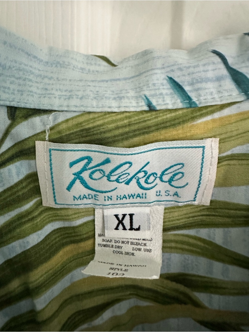 vintage Kolekole Hawaiian aloha camp shirt XL relaxed fit made in Hawaii - Picture 2 of 5